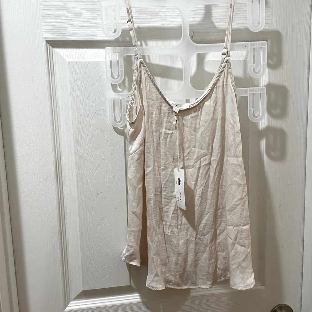 New!! White satin cami